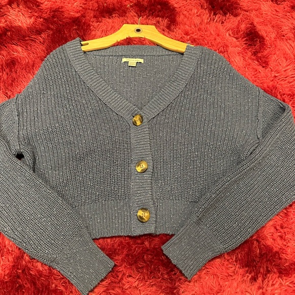 Blue American Eagle Button Cardigan - Picture 1 of 4